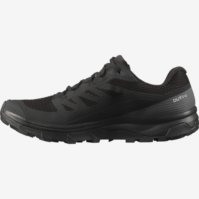 Zapatillas de Senderismo Salomon OUTLINE GORE-TEX Hombre Negras Negras | UY 3599PJJ