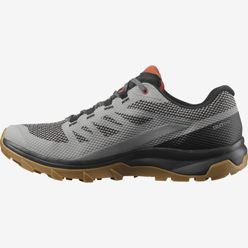 Zapatillas de Senderismo Salomon OUTLINE GORE-TEX Hombre Gris Negras | UY 3598OKI