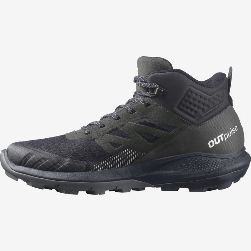 Zapatillas de Senderismo Salomon OUTPULSE MID GORE-TEX Hombre Negras | UY 3541RVD