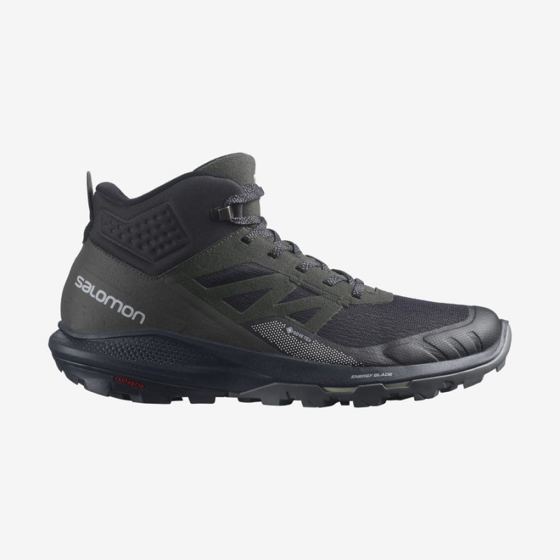 Zapatillas de Senderismo Salomon OUTPULSE MID GORE-TEX Hombre Negras | UY 3541RVD