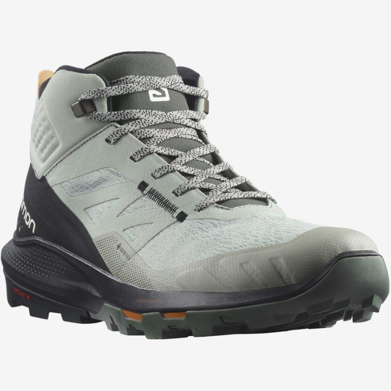 Zapatillas de Senderismo Salomon OUTPULSE MID GORE-TEX Hombre Negras Turquesa | UY 3540EBC