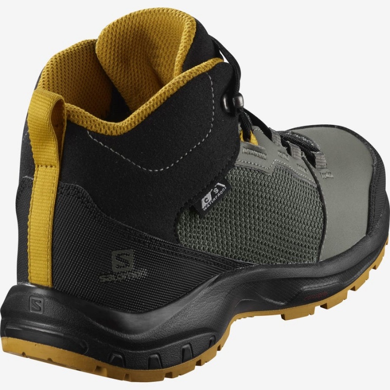 Zapatillas de Senderismo Salomon OUTWARD CLIMASALOMON™ WATERPROOF Niños Verde Oliva | UY 2041EBC