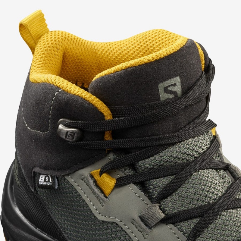 Zapatillas de Senderismo Salomon OUTWARD CLIMASALOMON™ WATERPROOF Niños Verde Oliva | UY 2041EBC