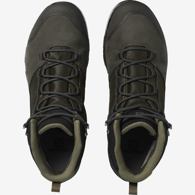 Zapatillas de Senderismo Salomon OUTWARD GORE-TEX Hombre Negras Verde Oliva | UY 3606HAP