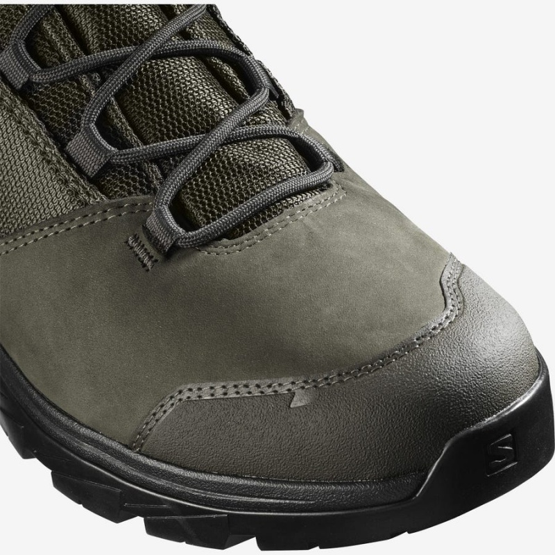 Zapatillas de Senderismo Salomon OUTWARD GORE-TEX Hombre Negras Verde Oliva | UY 3606HAP