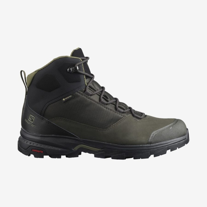 Zapatillas de Senderismo Salomon OUTWARD GORE-TEX Hombre Negras Verde Oliva | UY 3606HAP