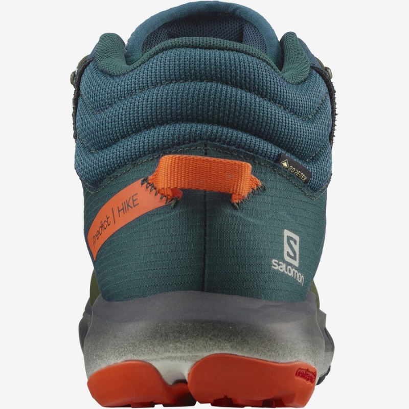 Zapatillas de Senderismo Salomon PREDICT HIKE MID GORE-TEX Hombre Verde Oscuro Verde Oliva | UY 3545ILH