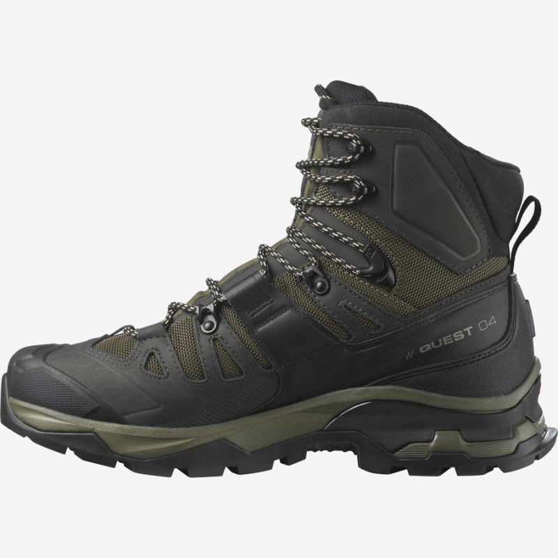 Zapatillas de Senderismo Salomon QUEST 4 GORE-TEX Hombre Verde Oliva | UY 3563NWY