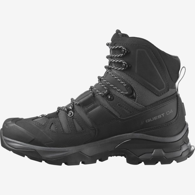 Zapatillas de Senderismo Salomon QUEST 4 GORE-TEX Hombre Gris Negras | UY 3562BEX