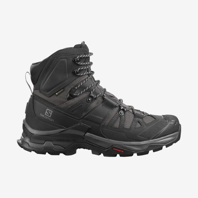 Zapatillas de Senderismo Salomon QUEST 4 GORE-TEX Hombre Gris Negras | UY 3562BEX