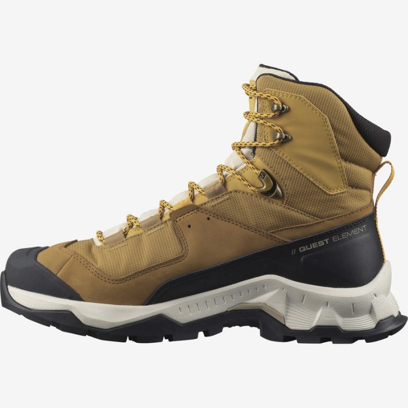 Zapatillas de Senderismo Salomon QUEST ELEMENT GORE-TEX Hombre Amarillo | UY 3547PJJ