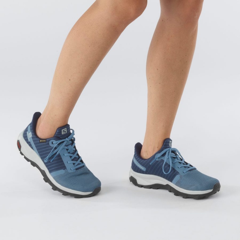 Zapatillas de Senderismo Salomon WoOUTBOUND PRISM GORE-TEX Mujer Azules | UY 2844HAP