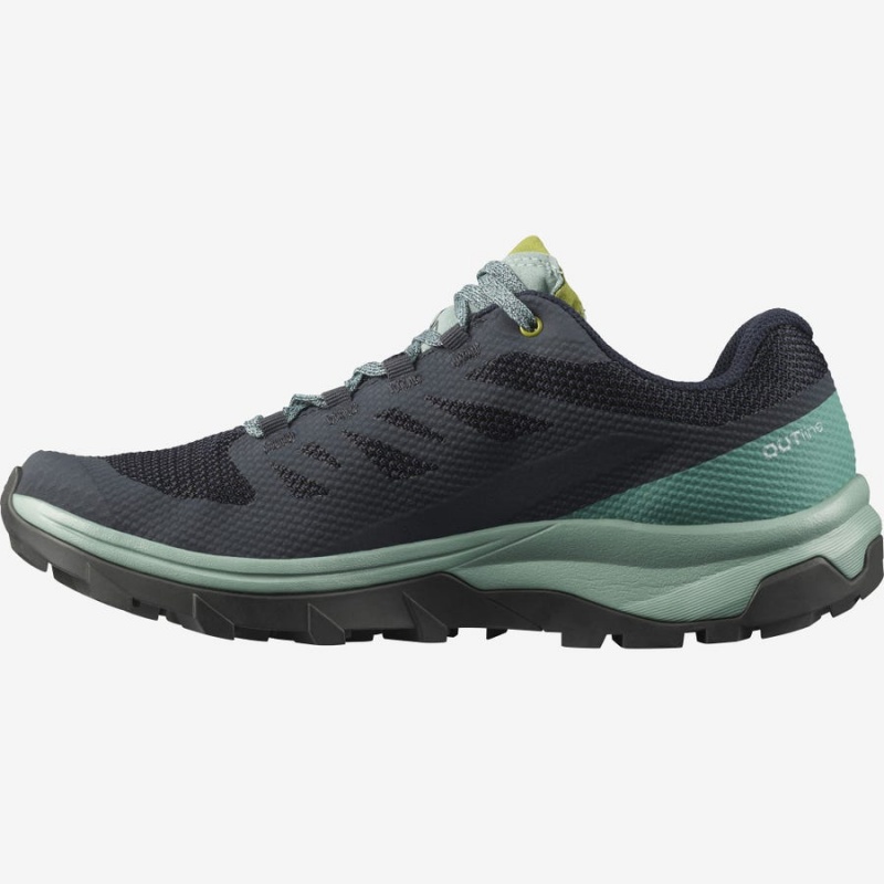 Zapatillas de Senderismo Salomon WoOUTLINE GORE-TEX Mujer Negras Verde | UY 2796DFM