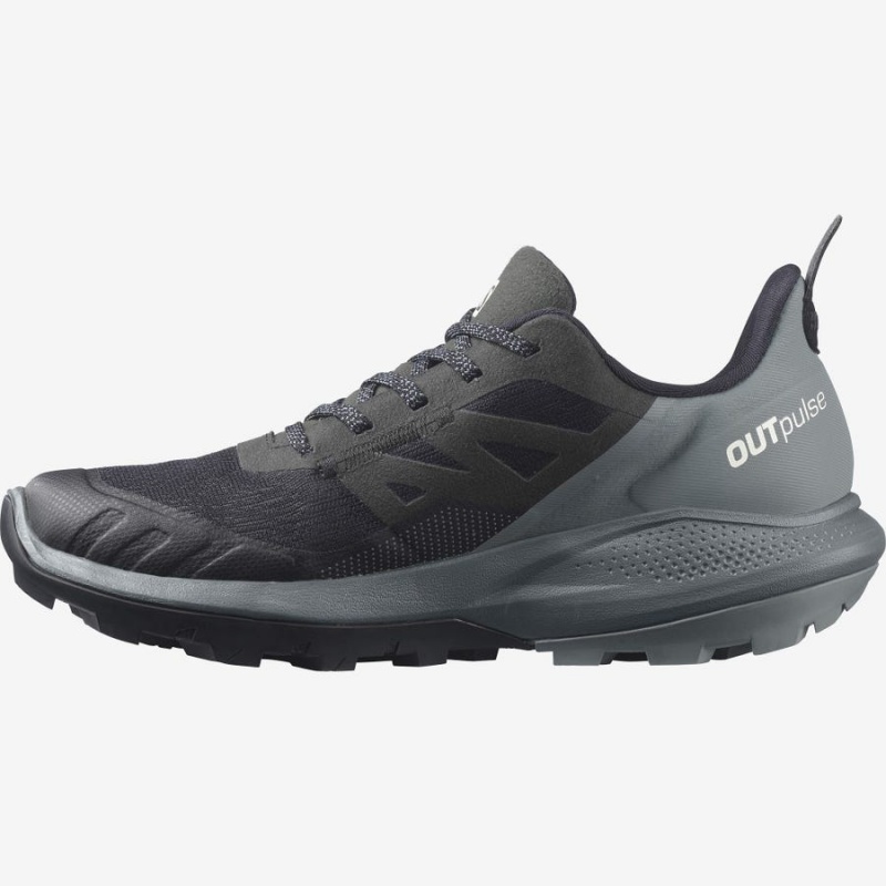 Zapatillas de Senderismo Salomon WoOUTPULSE GORE-TEX Mujer Gris Negras | UY 2841DFM