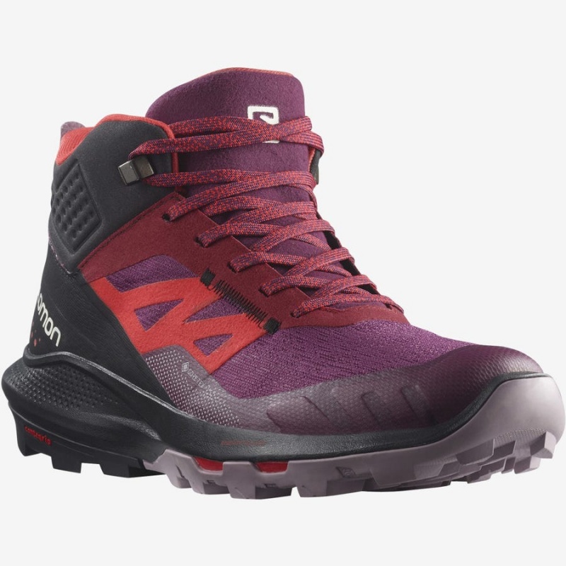 Zapatillas de Senderismo Salomon WoOUTPULSE MID GORE-TEX Mujer Moradas | UY 2785QMA