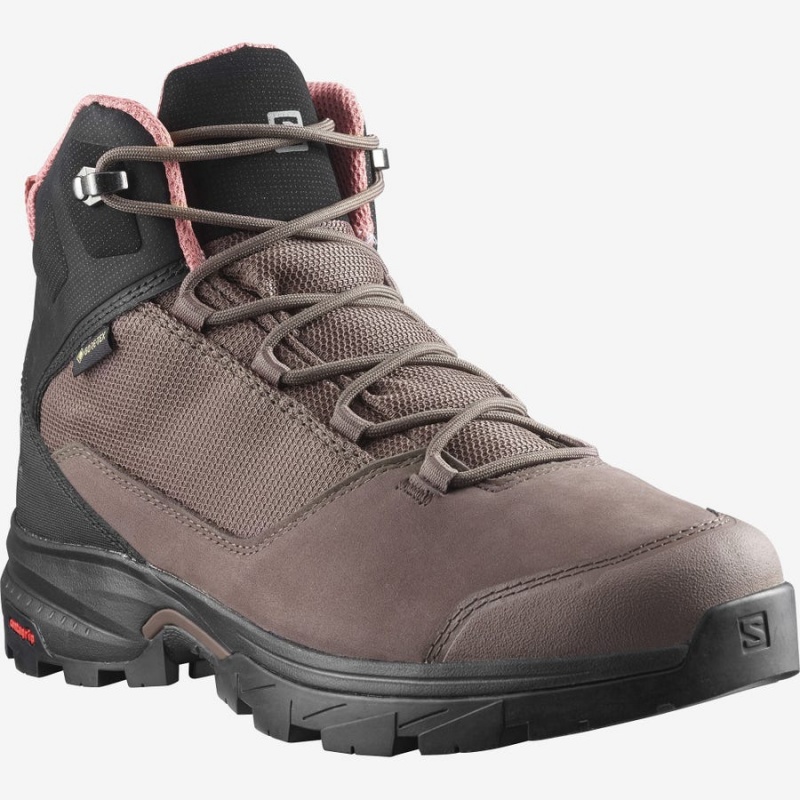 Zapatillas de Senderismo Salomon WoOUTWARD GORE-TEX Mujer Marrones | UY 2836MQZ