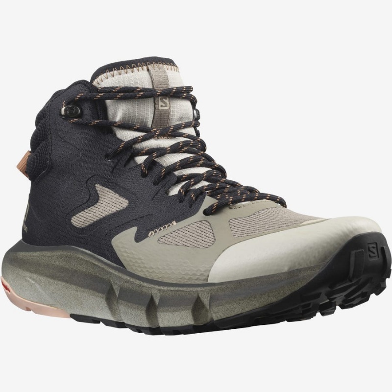 Zapatillas de Senderismo Salomon WoPREDICT HIKE MID GORE-TEX Mujer Beige | UY 2818OKI