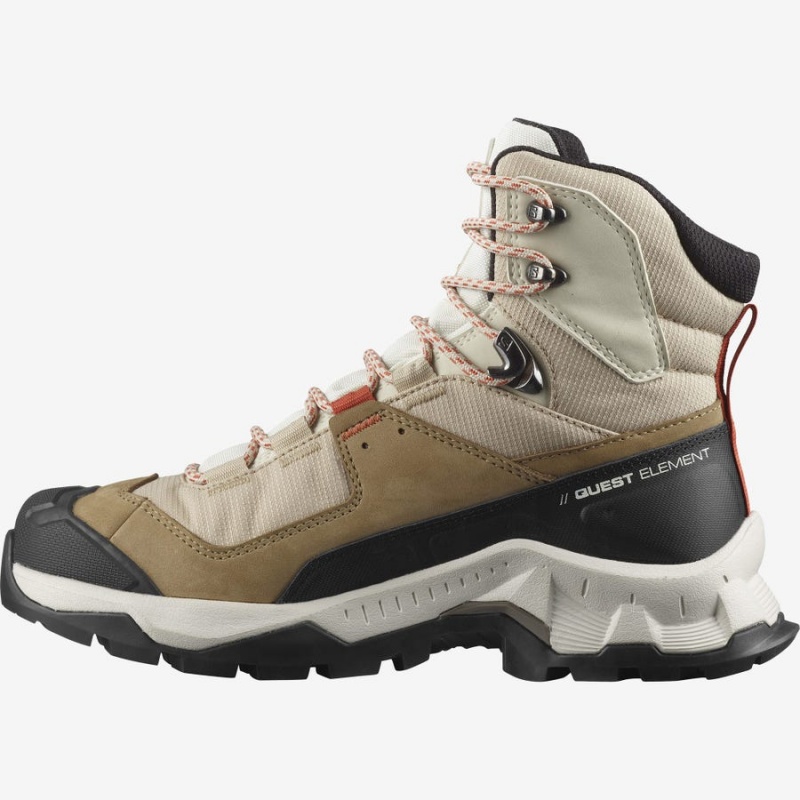 Zapatillas de Senderismo Salomon WoQUEST ELEMENT GORE-TEX Mujer Marrones | UY 2783NWY