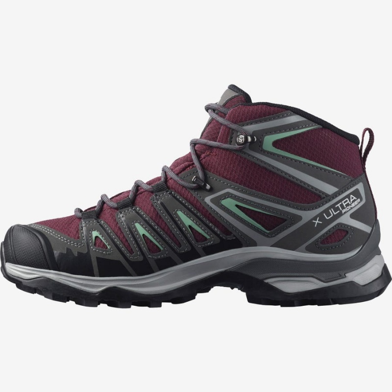 Zapatillas de Senderismo Salomon WoX ULTRA PIONEER MID CLIMASALOMON™ WATERPROOF Mujer Rojas | UY 2793JPQ