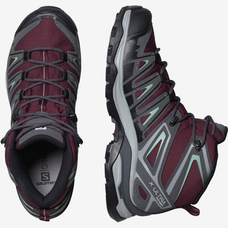 Zapatillas de Senderismo Salomon WoX ULTRA PIONEER MID CLIMASALOMON™ WATERPROOF Mujer Rojas | UY 2793JPQ