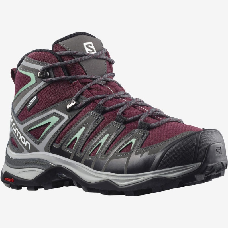 Zapatillas de Senderismo Salomon WoX ULTRA PIONEER MID CLIMASALOMON™ WATERPROOF Mujer Rojas | UY 2793JPQ