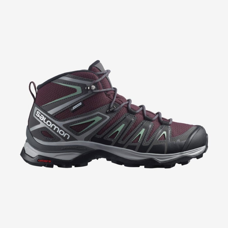 Zapatillas de Senderismo Salomon WoX ULTRA PIONEER MID CLIMASALOMON™ WATERPROOF Mujer Rojas | UY 2793JPQ