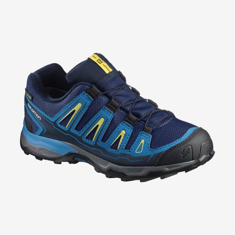 Zapatillas de Senderismo Salomon X-ULTRA MID GORE-TEX Niños Azules | UY 2036BEX