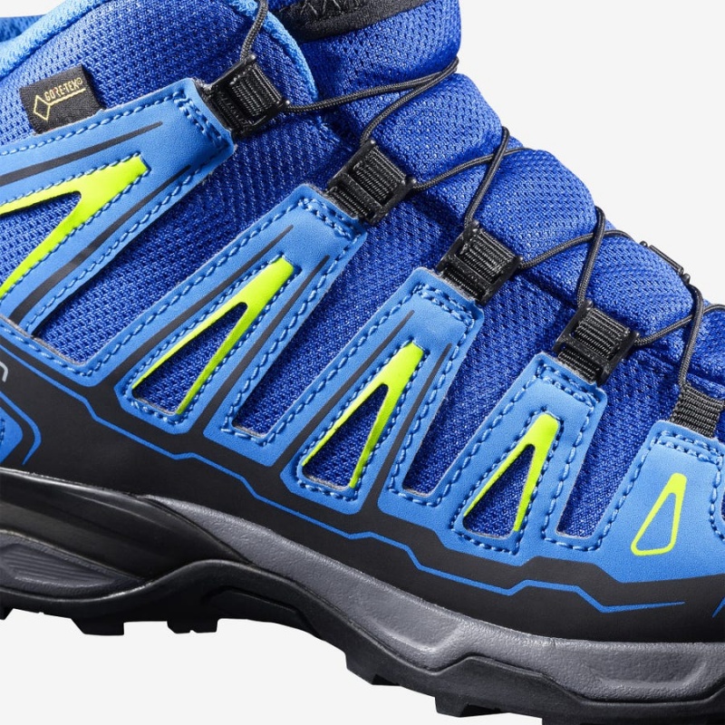 Zapatillas de Senderismo Salomon X-ULTRA MID GORE-TEX GTX J Niños Azules | UY 2034CTV