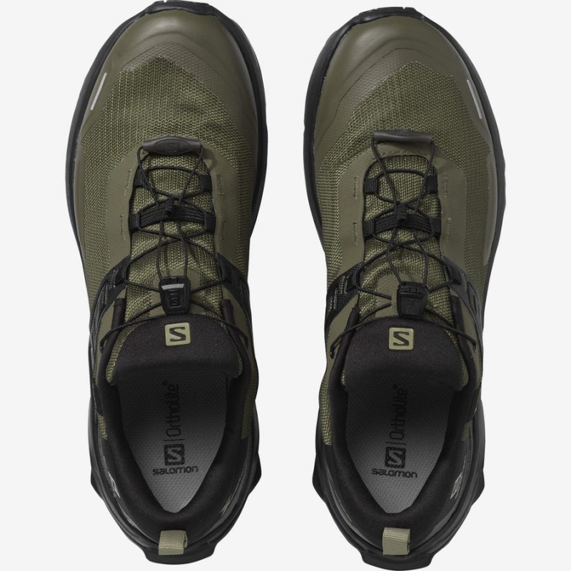 Zapatillas de Senderismo Salomon X RAISE GORE-TEX Hombre Negras Verde Oliva | UY 3602SGL