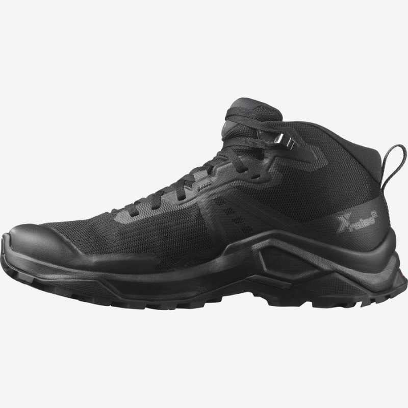 Zapatillas de Senderismo Salomon X RAISE 2 MID GORE-TEX Hombre Gris Negras | UY 3553GSO