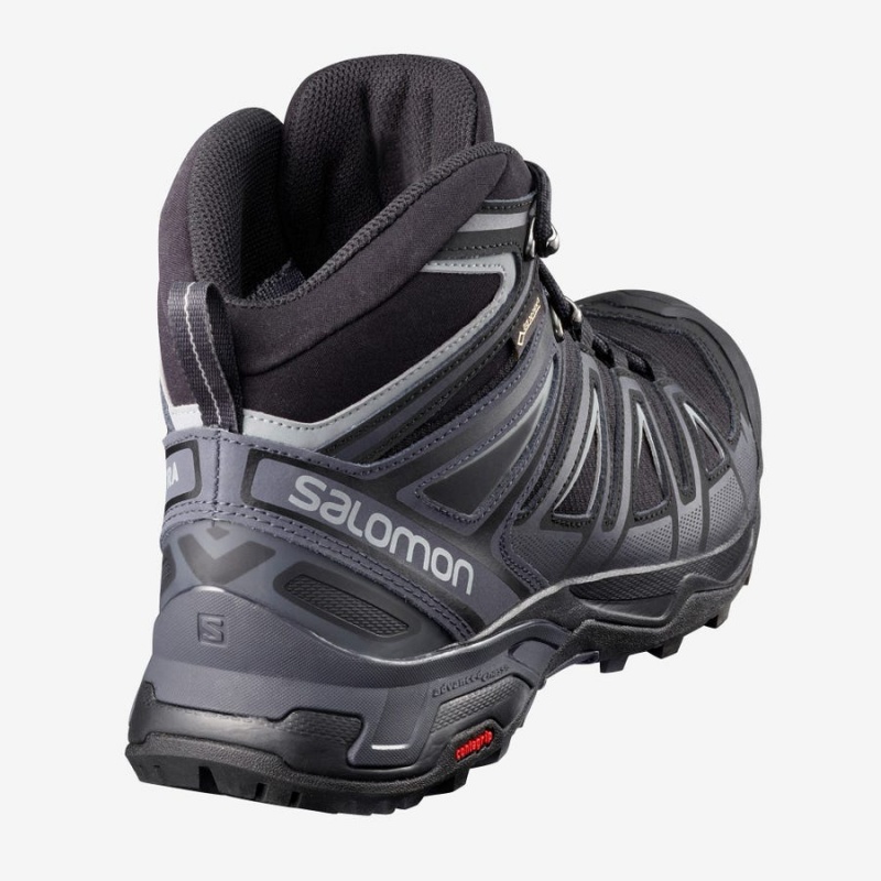 Zapatillas de Senderismo Salomon X ULTRA 3 WIDE MID GORE-TEX Hombre Gris Negras | UY 3595YXF