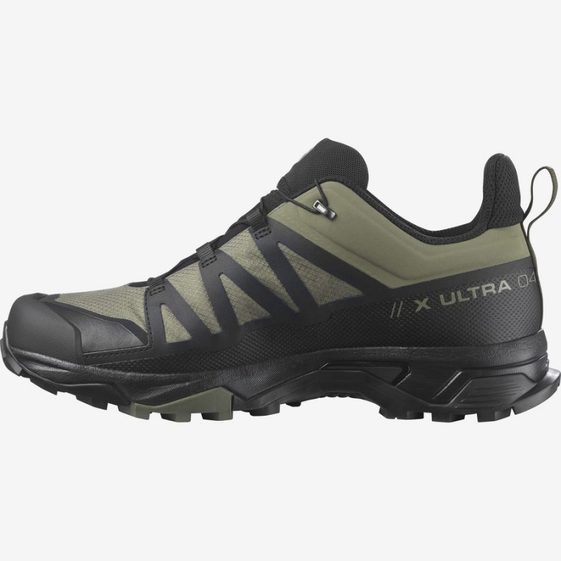 Zapatillas de Senderismo Salomon X ULTRA 4 GORE-TEX Hombre Verde Oliva Negras | UY 3592EBC