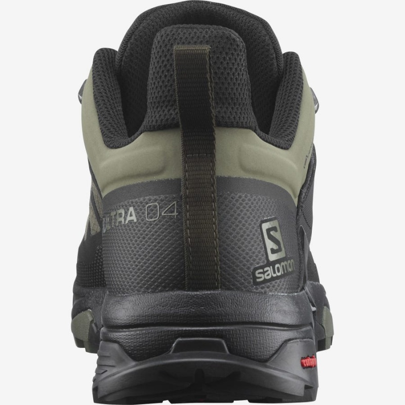 Zapatillas de Senderismo Salomon X ULTRA 4 GORE-TEX Hombre Verde Oliva Negras | UY 3592EBC