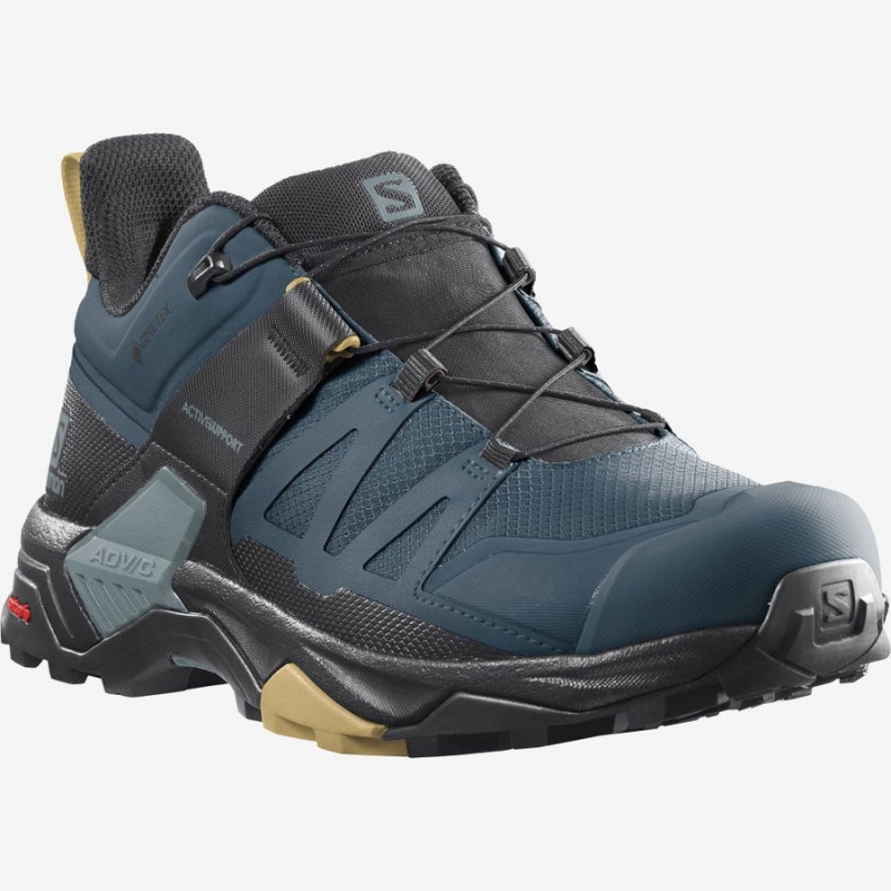 Zapatillas de Senderismo Salomon X ULTRA 4 GORE-TEX Hombre Azules | UY 3588NWY