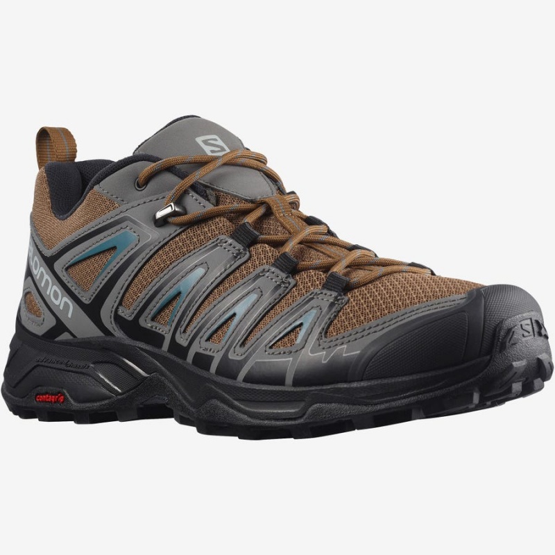 Zapatillas de Senderismo Salomon X ULTRA PIONEER Hombre Gris Marrones | UY 3567AHK