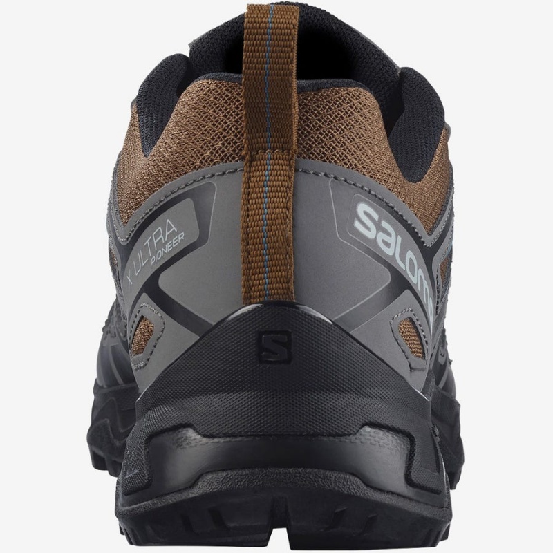 Zapatillas de Senderismo Salomon X ULTRA PIONEER Hombre Gris Marrones | UY 3567AHK