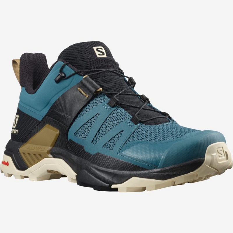 Zapatillas de Senderismo Salomon X ULTRA 4 Hombre Aqua | UY 3557LIS