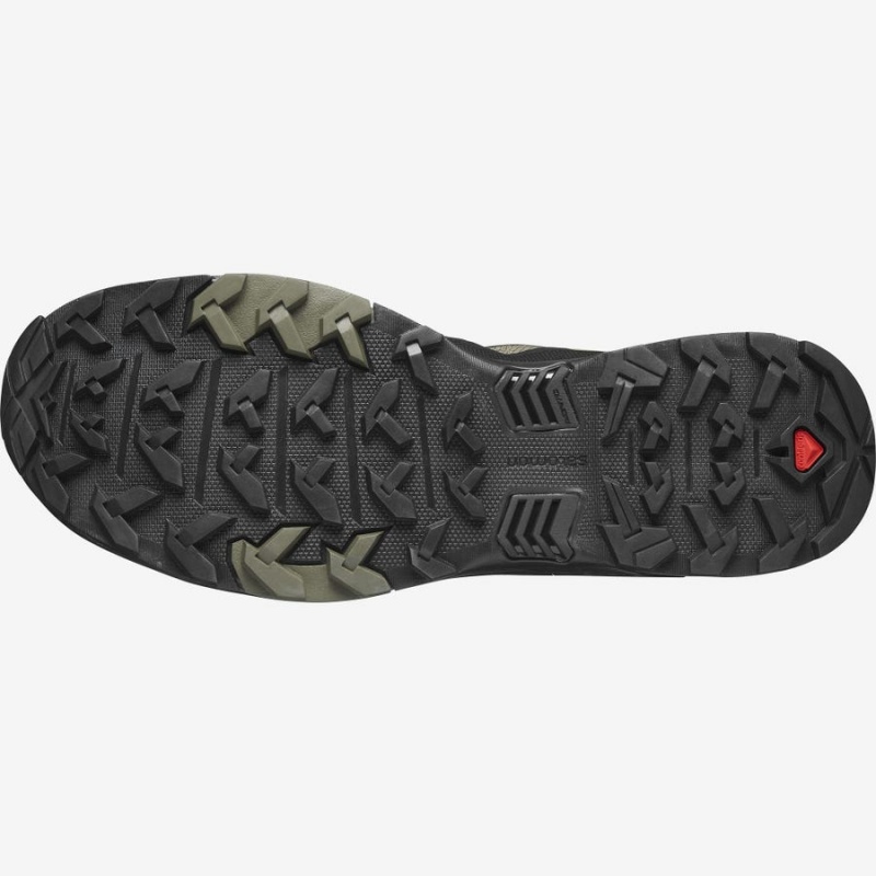 Zapatillas de Senderismo Salomon X ULTRA 4 WIDE GORE-TEX Hombre Verde Oliva Negras | UY 3552FDN