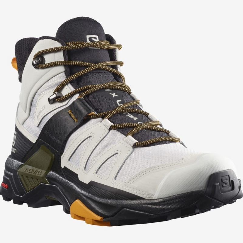 Zapatillas de Senderismo Salomon X ULTRA 4 MID GORE-TEX Hombre Blancas Negras | UY 3543YXF